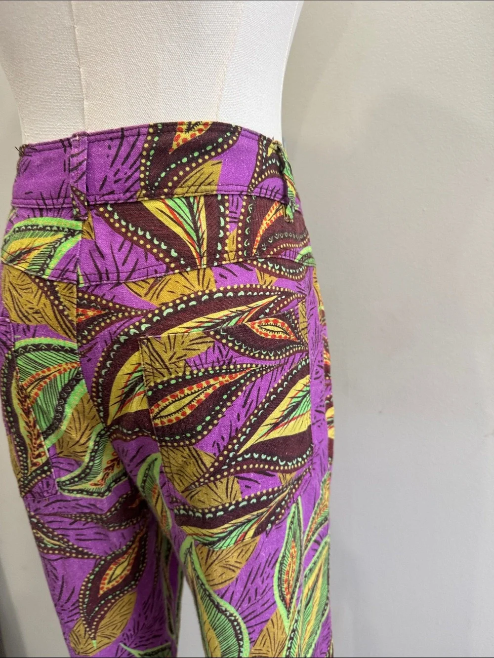 ZARA Multicolor Linen Cropped Pants | Size Medium | Made in Morocco